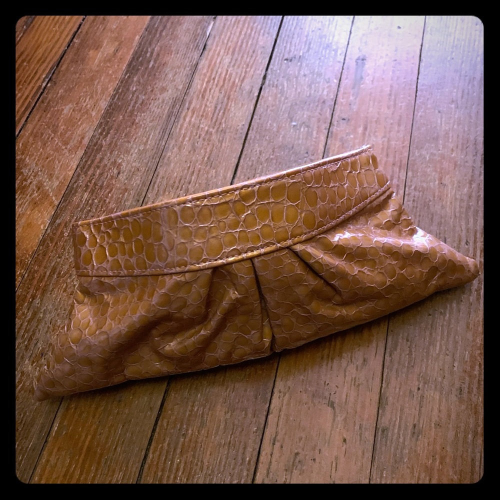 Lauren Merkin clutch in alligator print